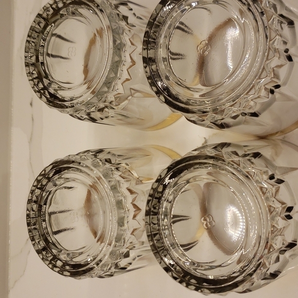 vintage Libbey Set of 4 clear gold band tumblers 22K gold trim 3"Diam x 3.5"h - Picture 10 of 10